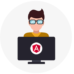 Angular icons collage for staff augmentation